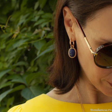 Серьги Fiore Luna, NATURAL LAPIS